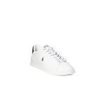 POLO RALPH LAUREN Men's Heritage Court Ii Leather Sneaker, White, 6.5 UK