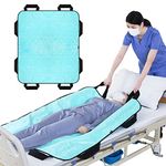 Joiish Positioning Bed Pad with 8 Reinforced Soft Handles, 48" x 40" 500 LBS Load-Bearing Multipurpose Transfer Pad for Turning, Lifting & Repositioning, Washable Draw Sheet for Home & Hospital