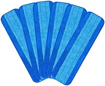 KEEPOW Microfiber Cleaning Pad for Mop, Replacement Pads for Hardwood Floor Cleaner, 18 Inch, Washable & Reusable Spray Refills for Hard Surface Laminate Wood (6 Pack)