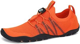 Mishansha Water Shoes for Women Barfoot Aqua Shoes Quick Dry Pool Swim Shoe Beach Kayaing Diving Water Sport Shoes Orange