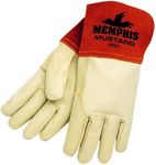 MCR Safety Mustang Mig/tig Leather Welding Gloves, White/russet, Large, 12 Pairs