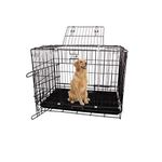 RvPaws Siver Black Iron Cage/Crate/Kennel with Removable Tray for Dogs/Cats,/Rabbit 36 inch (3 Feet)