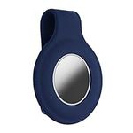 kwmobile Silicone Clip Compatible with Apple AirTag - Protective Silicone Clip for Tracker - Dark Blue