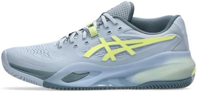 ASICS Men's Gel-Resolution X Clay Tennis Shoes, 12, Grey Blue/Pistachio