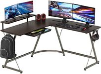 SHW Gaming L-Shaped Computer Desk w