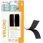 VELCRO Brand Stick On for Fabrics Tape 19mm x 60cm Black