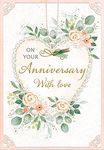 Piccadilly Greetings Traditional On Your Anniversary Card,7 x 5 inch