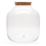 Extra Large Terrarium Glass Jar with Cork Lid, H: 38cm - High-Quality Closed Terrarium Container with Lid for Indoor Garden Paradise, Big Glass Jars for Plant Compositions, Terrarium Glass Large