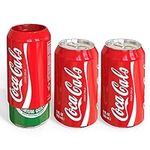 Skywin Silicone Can Sleeve / Cover, Hides Can by Disguising it as a Can of Soda, Red, 3 Pack