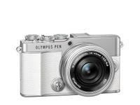 Olympus PEN E-P7 Camera Kit, 20 MP Sensor, 5-axis image stabilisation, tilt HD LCD, 4K, Wi-Fi,color and monochrome profile control, white incl. M.Zuiko Digital ED 14-42mm EZ silver