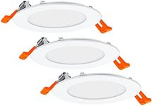 LEDVANCE Recessed Spotlight, White, Slim Downlight with Integrated Driver, LED Spotlight Light, Light Colour Warm White (3000 K), 8 W, 120 mm, IP20, Pack of 3