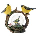 Black Mask Yellow Birds Figurine 45MM Glitter Water Globe Decoration