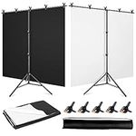 Black White Backdrop Screen with St