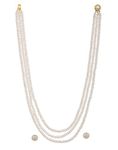Hyderabad Jewels Natural Fresh Water Pearl White Necklace Chain for Women