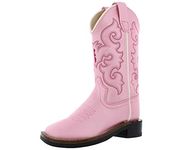 Old West Kids Boots Girl's R W/Silver Toe Rand (Toddler/Little Kid) Boots