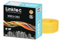 (Linktec) Meters PVC Insulated Copper Wire Single Core Flexible House Cable for Domestic & Industrial Connections Electric Wire (Black) (2.5SQ.MM, YELLOW)