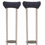 Crutch Underarm Pads Cotton Cover 1 Pair, Washable Padding for Underarm Crutches, Breathable Armpit Crutch Pad Cover, Universal Under Arm Soft Cushioned Covers for Walking Cane Accessories(2 Pack)