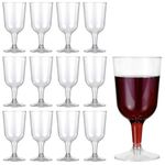 MATANA 12 Premium Plastic Wine Glasses (180ml) - Hard Plastic Wine Glass for Cocktails, Dessert, Wine Tasting - Reusable Wine Cups for Parties, Birthdays, Weddings, Christmas, BBQ