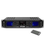 Skytec SPL-500 Stereo Power Amplifier Home HiFi 19 Inch Rack Mount PA DJ Amp with USB SD MP3 FM Radio Tuner500W