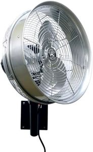 HydroMist Cabana Series Outdoor Oscillating Fan, 14" Stainless Steel