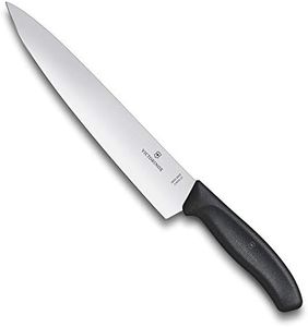 Victorinox Swiss Made Stainless Steel Swiss Classic Chef's Knife, Kitchen Tool for Carving Meat and Large Vegetable, 22 cm, Black, Professional & Household Use | 6.8003.22B