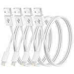 iPhone Charger Cable, 4Pack 3FT/1M MFi Certified Lightning Cable Apple Fast Charging Cable Compatible with iPhone 14 13 12 11 XS XR X Pro Max Mini 8 7 6S 6 Plus 5S SE iPad-white