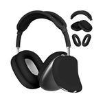 LIRAMARK Soft Silicone 3 in 1 Anti-Scratch Ear Pad Case Cover, Ear Cups Cover and Headband Cover Accessories Protective Skin Case for Airpods Max Headphones (Black)