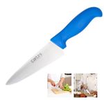 Godrej Cartini Chef Knife Small 2.8 mm Thick Utility Knife with Ergonomic Plastic Handle, Ideal for Home and Restaurant Kitchen Blue Small