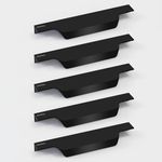 Plantex Profile Handle for Kitchen Cabinet/8 Inch Aluminium Drawer Profile Handle/Wardrobe Pull Handle for Home/Office/Hotel - Pack of 5 (Black)