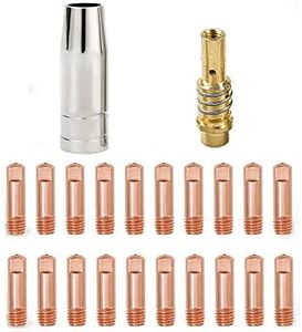 Mig Welding Gun Accessory Tips/Nozzle/Tip Holder, Compatible with Titanium Mig 140 170 Unlimited 200, Vulcan MIGMax 140 215 & Spool Gun, Snap On MIG125 MIG135 Welder Torch 22-PK (.035" KIT 22-PK)