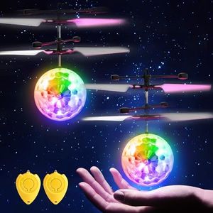 Ocditikl 2 Pack Flying Orb Ball, LED Glowing Orbiter Toy for Indoor Outdoor Kids Games - Birthday Toys for Boys Girls Ages 6 7 8 9 10 12 Year Old