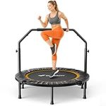 MERACH Mini Trampoline Fitness Adults - 40''/48'' Foldable Trampolines Max Load 330lb, Indoor Trampoline for Exercise Training Quiet