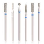 6pcs Cuticle Drill Bit, Cuticle Drill Bits for Nails Carbide Diamond Cuticle Drill Bit Set Cuticle Ball Drill Bit Nail Tool Accessories for Electric Nail File Machine