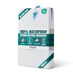 Utopia Bedding Waterproof Mattress Encasement Single Size (90 x 190 x 30 cm), Zippered Mattress Protector Cover, Bed Bug & Dust Mite Proof, White