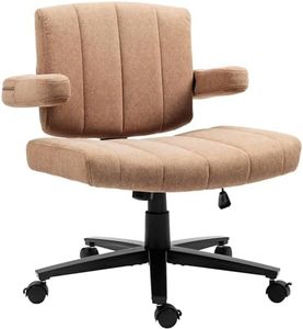 Vigosit Criss Cross Wheeled Chair - Adaptable Comfort for Every Need, High-Backed, with Adjustable Wide Armrests, Anti-Skid Fabric Upholstery, and a Sleek Modern Aesthetic for Home Office Use