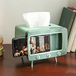 2 in 1 TV Tissue Box Desktop Paper Holder Mobile Phone Shelf Desktop Decoration Napkin Tissue Holder