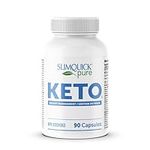 SLIMQUICK Keto Diet Pills for Weight Loss, Helps Stay in Ketosis, Temporarily Increases Endurance, Keeps Full for Longer with MCT Oil, Caffeine, Green Coffee Extract (90 count)