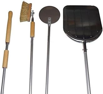 MADE IN ITALY Kit Pale/Set Pala per Pizza Forno A Legna 3 Pezzi -Manico Scorrevole PIZZE FORNI