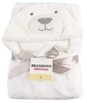 First Kick New Born Baby Blanket Pack of Super Soft Bathrobe Baby Wrapper Durable Fleece Polyester Cum Baby Bath Towel for Baby Boys, Baby Girls, Babies (80cm x 80cm, 0-6 Months) White Dog