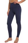 Free Leaper Navy Blue Leggings Women Comfortable High Waist Seamless Yoga Pants with Pockets (Navy Blue, Medium)