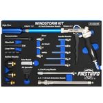 FIRSTINFO Pneumatic Air Blow Gun Master Kit, High Flow Air Duster Gun with Adjustable Airflow Control, 20-Piece Nozzle Set with Extension Nozzles for Workshop Garage Cleaning, A18569KEU