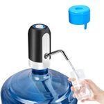 Ausxaron 5 Gallon Water Dispenser, USB Charging Water Dispenser Pump Automatic Drinking Water Jug Dispenser for Universal 2-5 Gallon Office Camping Kitchen (Black)