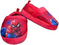 Spider-Man Toddler Boys Plush Aline Slippers (5-6 M US Toddler, Red)