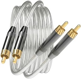 ZVOIYKM RCA to RCA Cable15ft/4.6m, Hi-Fi and Audiophile Digital Coaxial RCA to RCA Audio Cable/Premium Copper Core/Transparent PVA/Braided Shielded/Gold-Plated for Home Theater/Amplifier/Soundbar 2PCS