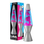 LAVA Lamp - 14.5"- The Original Motion Lamp - Pink and Blue Liquid with Silver Base - Item #2102