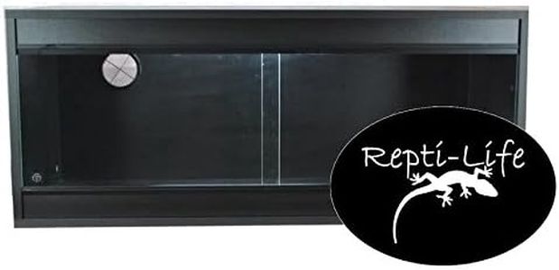 36x15x15 Inch Vivarium Flatpacked In Black, 3ft Viv By Repti-life
