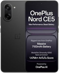 OnePlus Nord CE5 | Massive 7100mAh Battery | MediaTek Dimensity 8350 Apex | Powered by OnePlus AI | 8GB + 256GB | Black Infinity