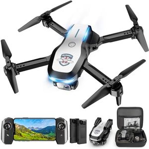 Drone with Camera 1080P FPV Foldable Drone for Beginners, Mini Drone with Altitude Hold, One Key Take Off/Land, Trajectory Flight, 3D Flip, 3 Speeds, Gravity Control,Toys for Boys Girls