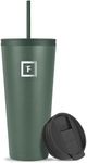 IRON °FLASK Classic Tumbler 2.0-32 Oz Versatile Stainless Steel Water Bottle with 2 Lids (Straw & Flip) - Double-Walled Vacuum Insulation - Sleek Hydro Metal Canteen for Hot & Cold Beverages
