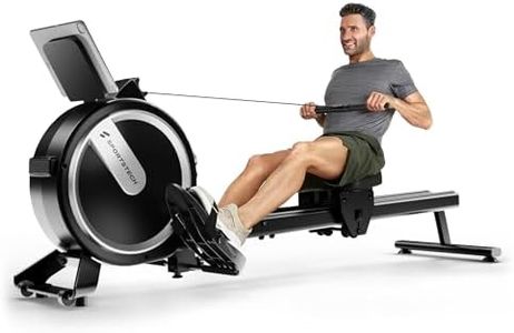 Sportstech PROwer Rudergerät für Zuhause, 32 Stufen Magnetwiderstand, LED Display, Dual Slide Rail, Bluetooth App kompatibel, leise, Ganzkörpertraining, Tablethalterung, vertikal verstaubar